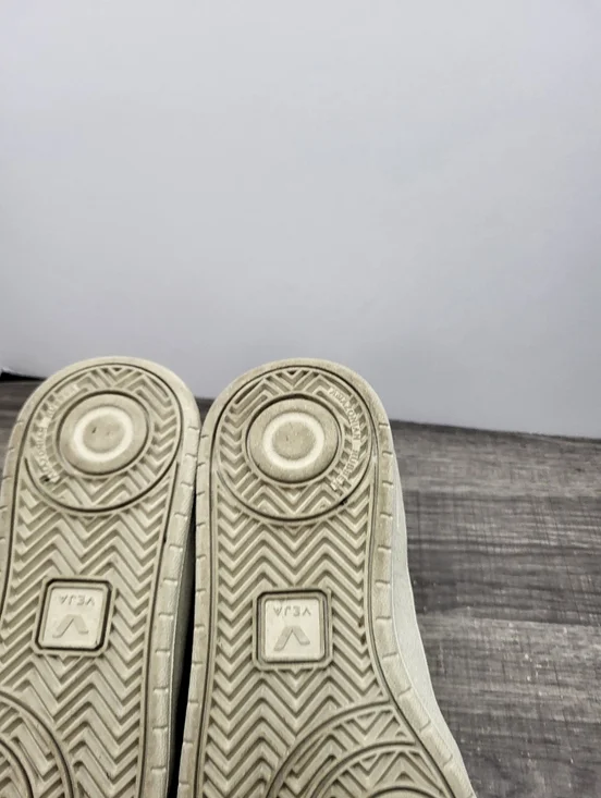 VEJA V-90 Suede Leather White Blue Low-Top Sneaker Shoes Womens Size 8 - Picture 9 of 10